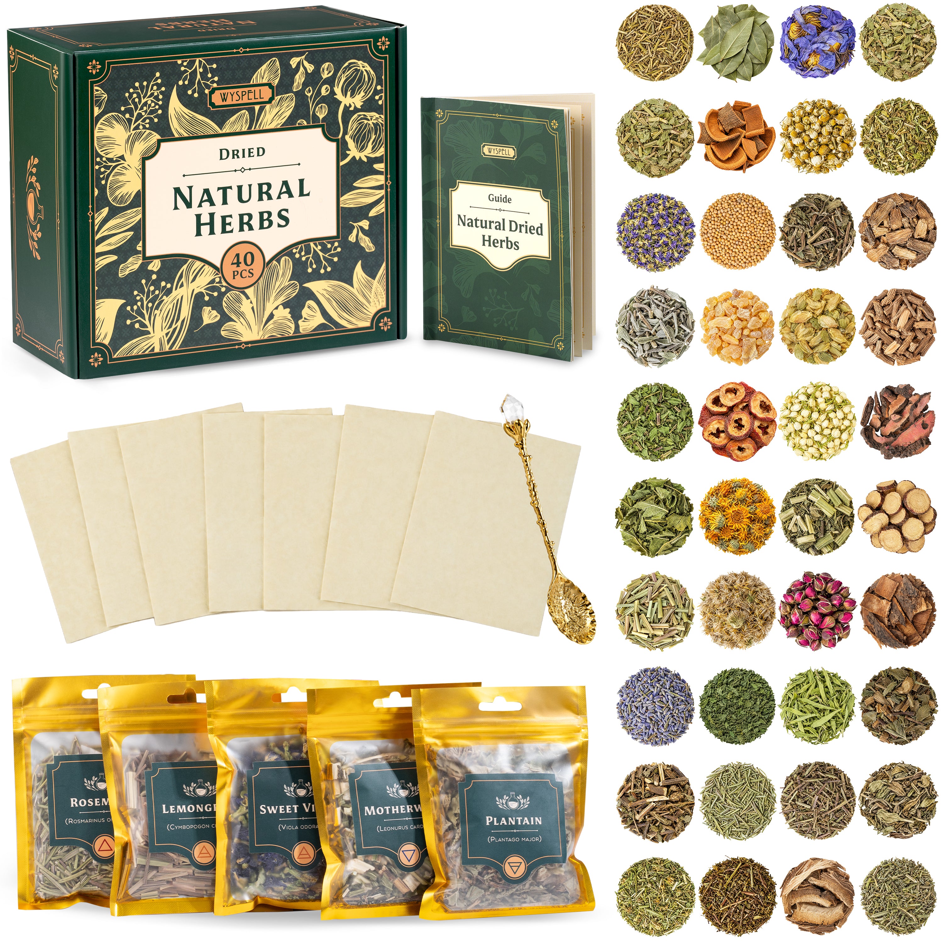 40 PCS Dried Herbs