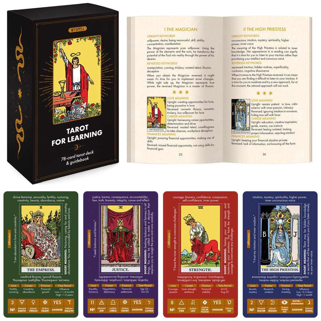 Learning Tarot Deck (112-Page Guide)