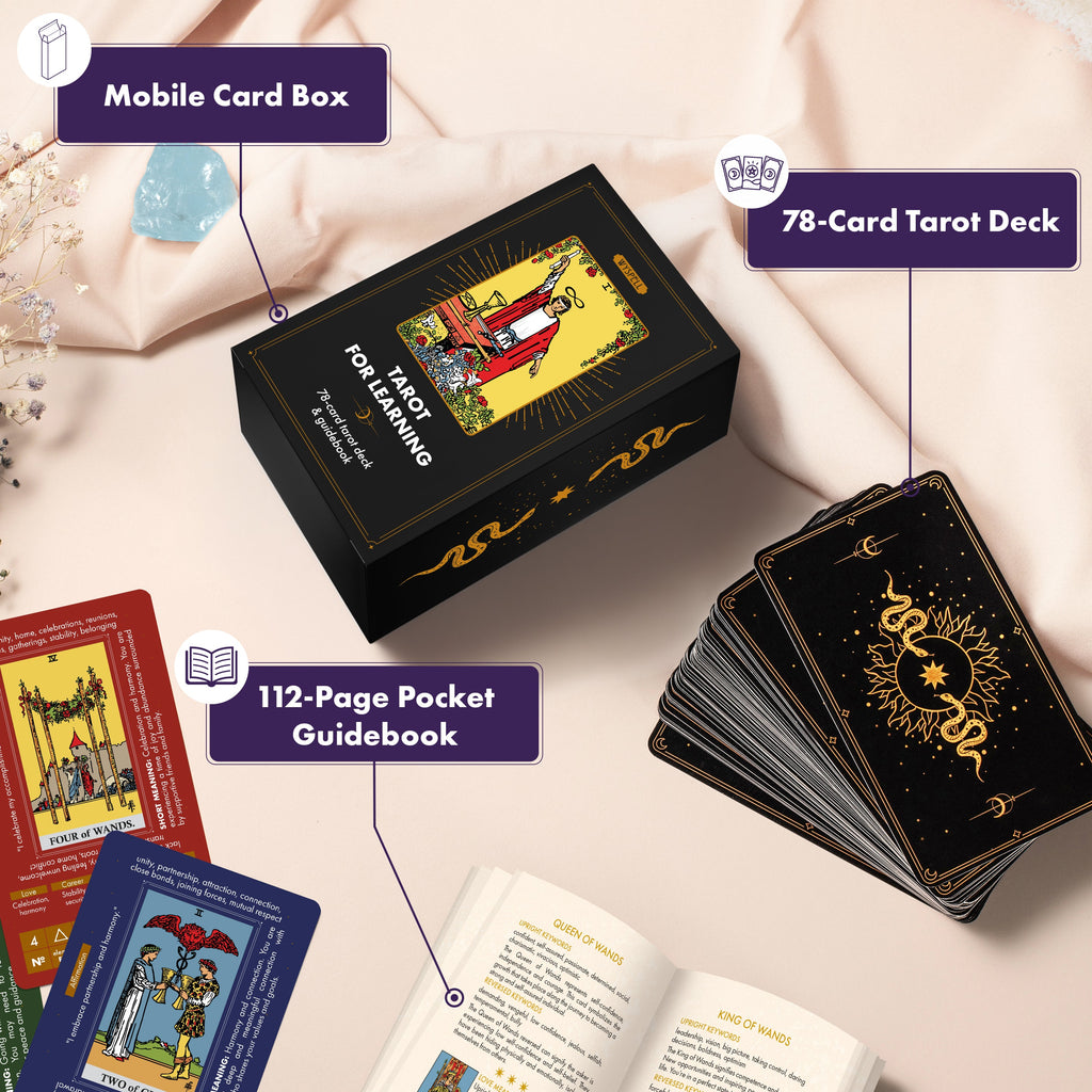 Learning Tarot Deck (112-Page Guide)