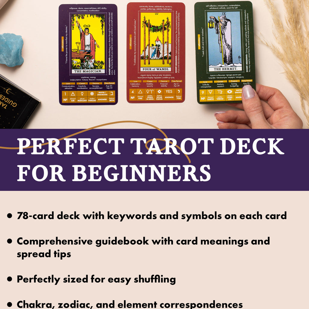 Learning Tarot Deck (112-Page Guide)