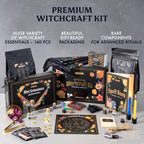 Floral 160-piece Witchcraft Kit with gift packaging and ritual accessories