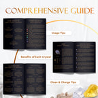 Wyspell Aries zodiac crystal set — included zodiac crystal guide pages